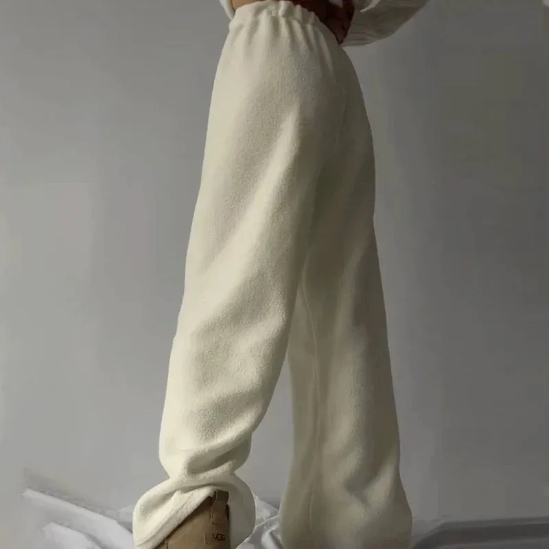Kari Polar Fleece Wide-Leg Trousers