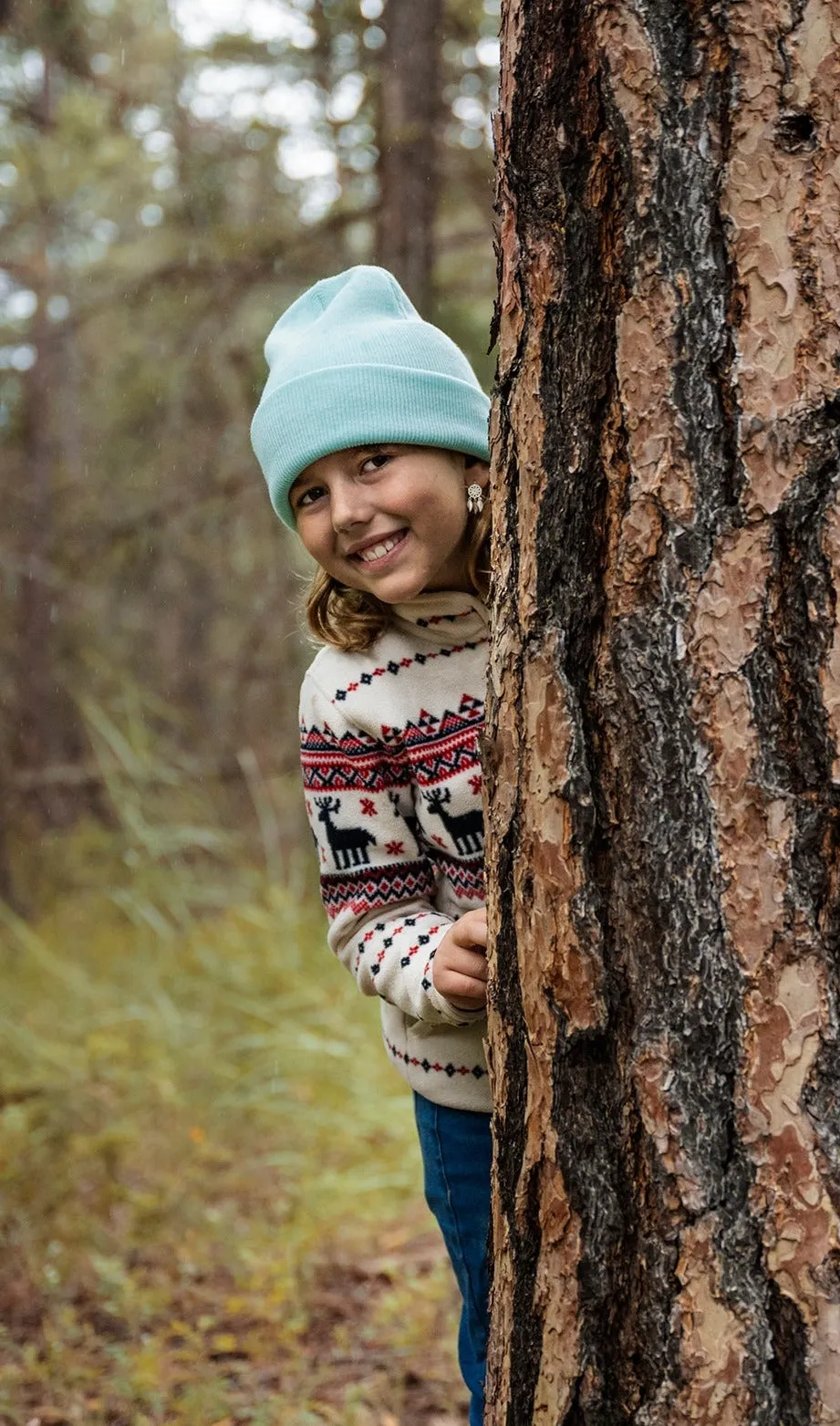 KIDS CANADA-MADE RECYCLED CUFFED BEANIE