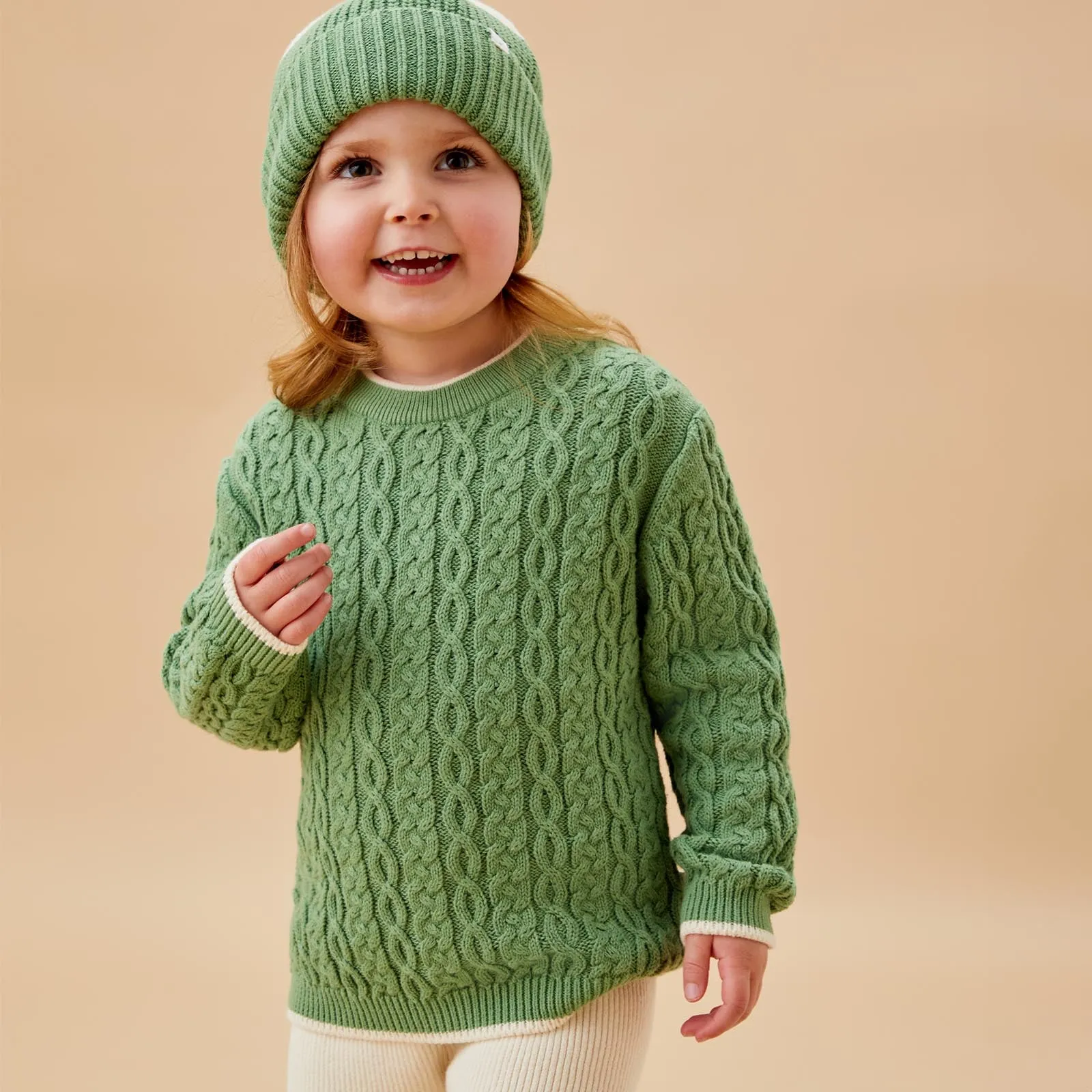 Knitted Colorblock Beanie