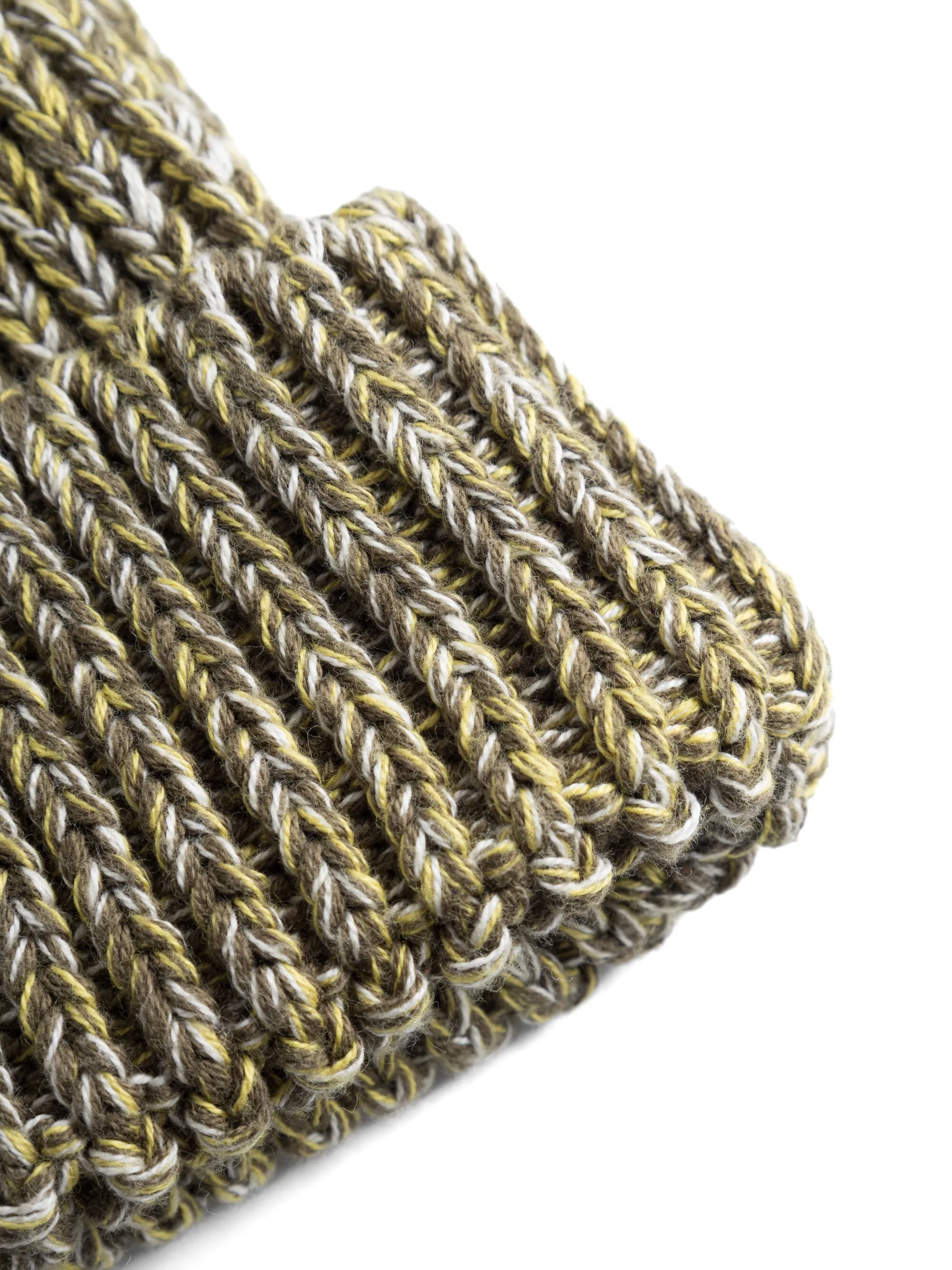 Knitted rib hat - Yellow