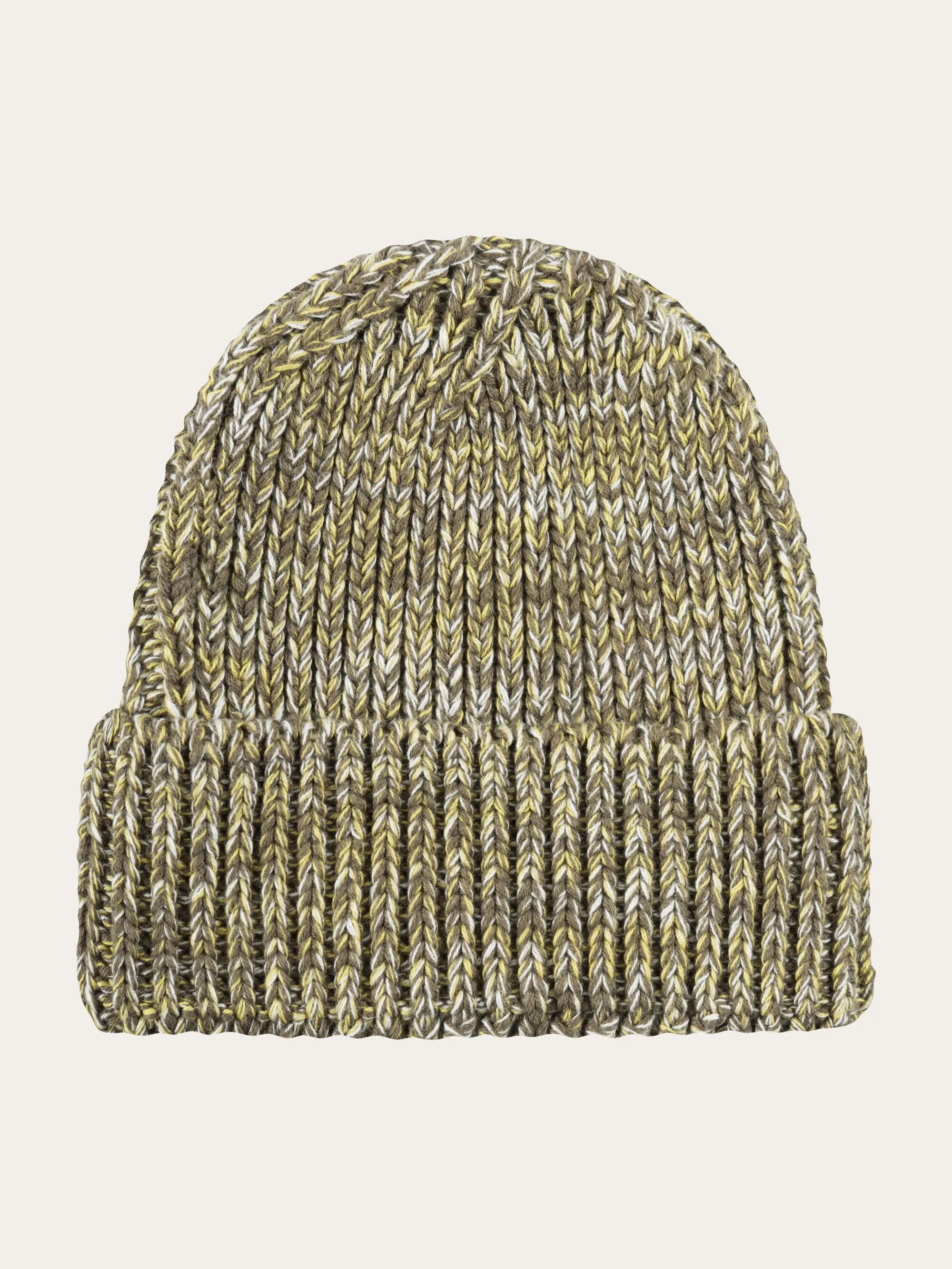 Knitted rib hat - Yellow