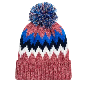 KZZB Zig Zag Cuff Beanie w/Pom