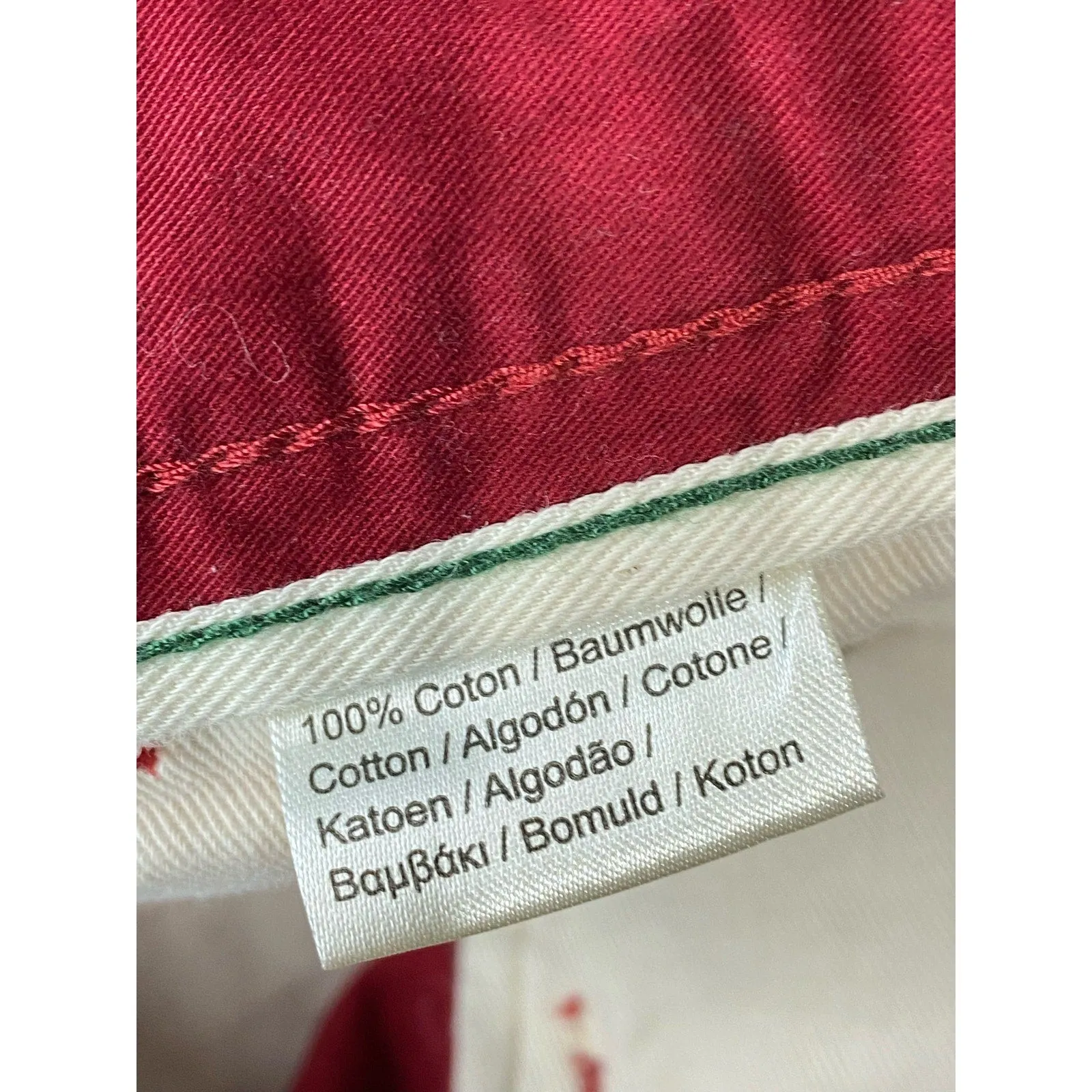 LACOSTE Men's Red Classic-Fit Straight-Leg Twill Chino Pant SZ 34
