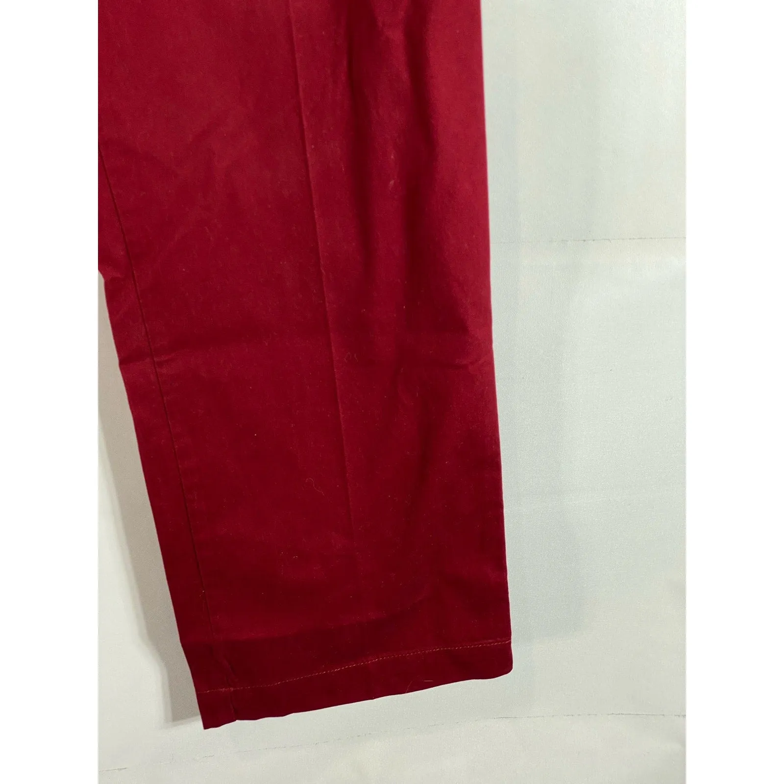 LACOSTE Men's Red Classic-Fit Straight-Leg Twill Chino Pant SZ 34