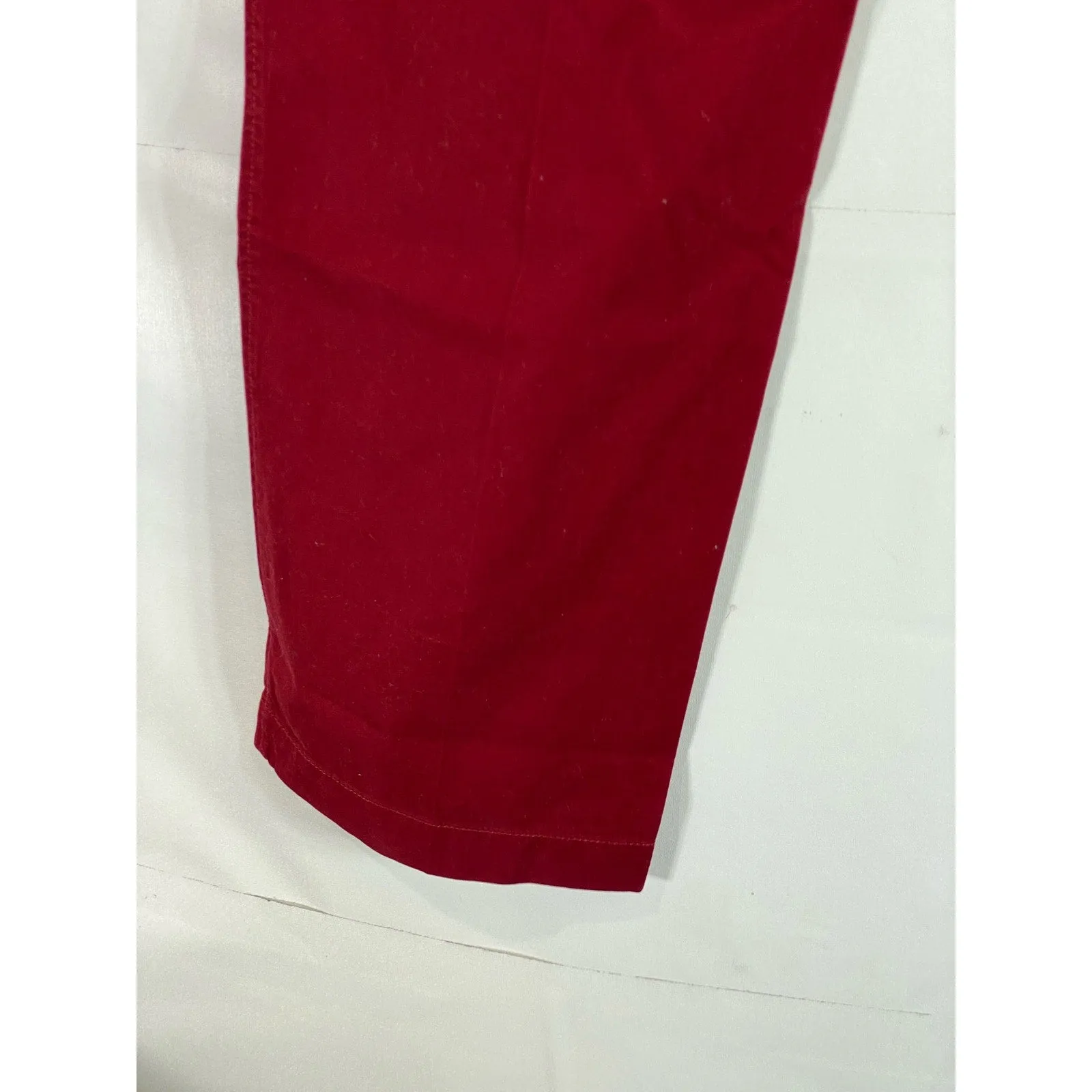 LACOSTE Men's Red Classic-Fit Straight-Leg Twill Chino Pant SZ 34