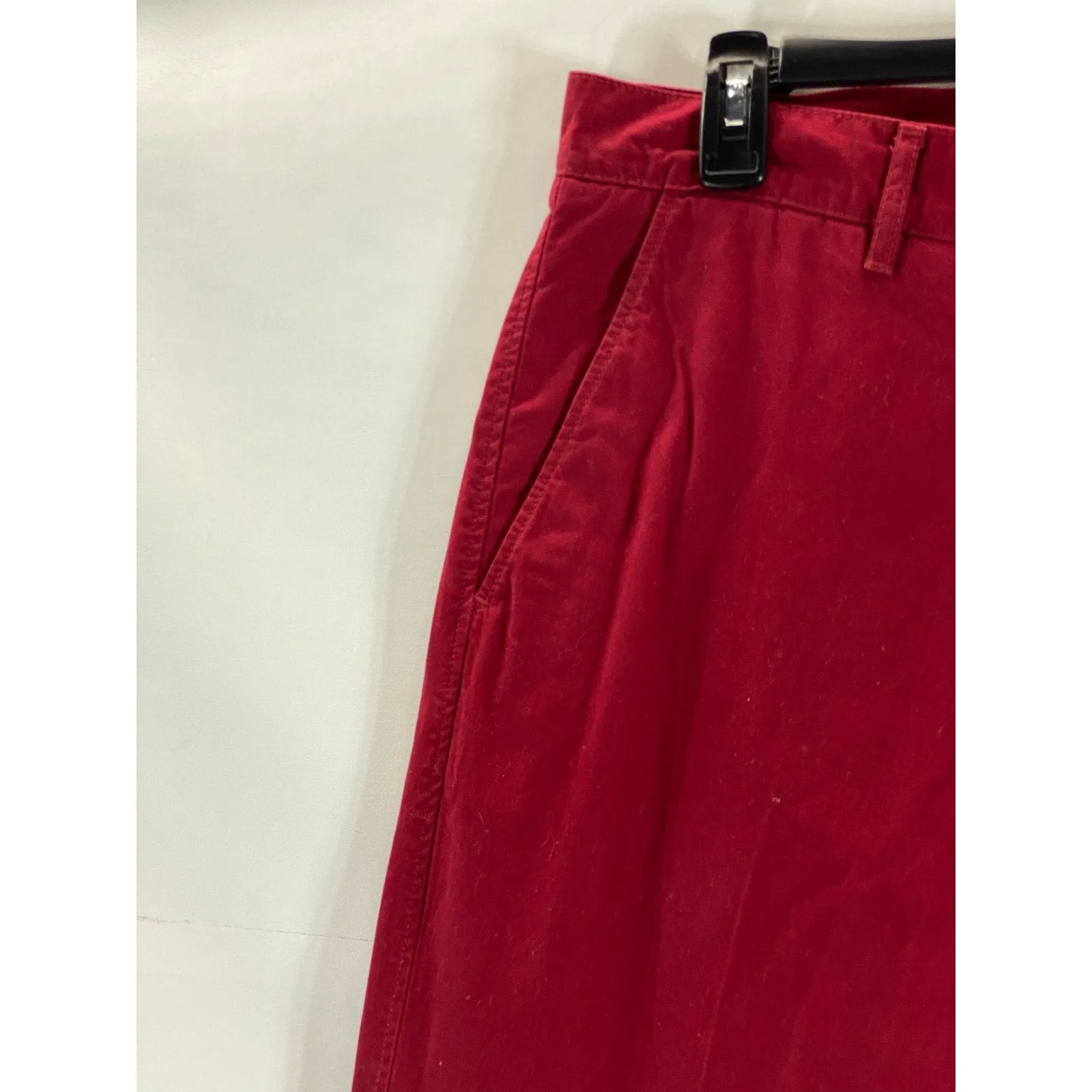 LACOSTE Men's Red Classic-Fit Straight-Leg Twill Chino Pant SZ 34