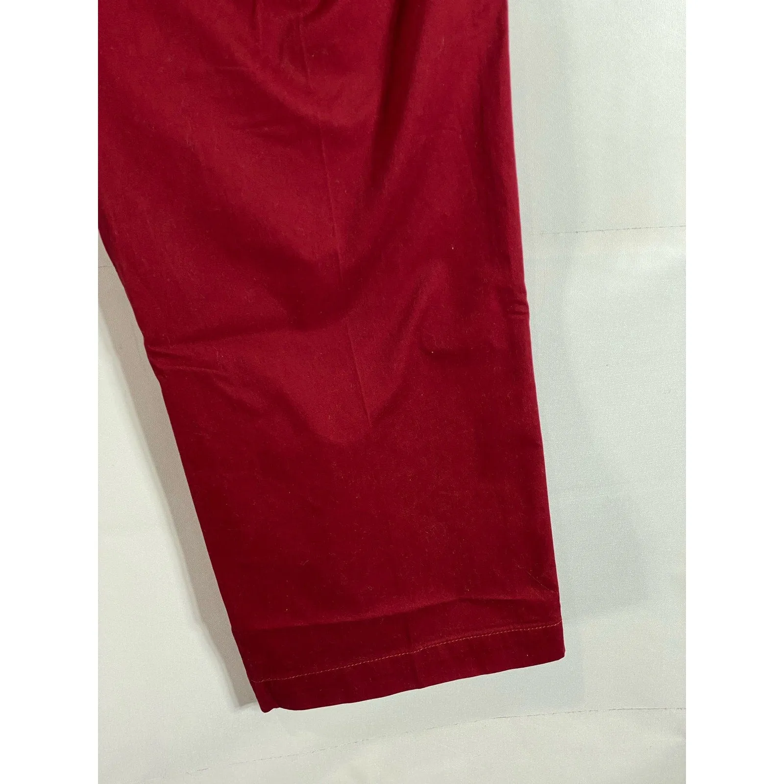 LACOSTE Men's Red Classic-Fit Straight-Leg Twill Chino Pant SZ 34