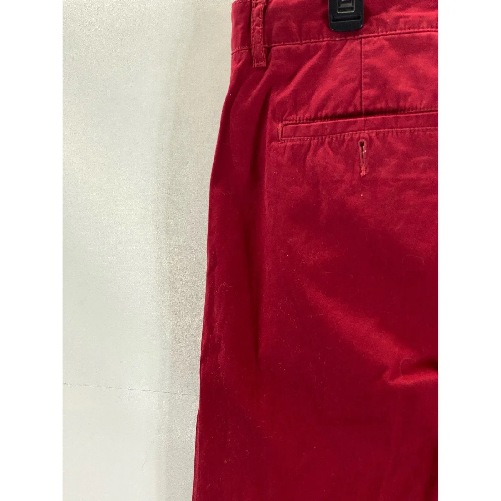 LACOSTE Men's Red Classic-Fit Straight-Leg Twill Chino Pant SZ 34