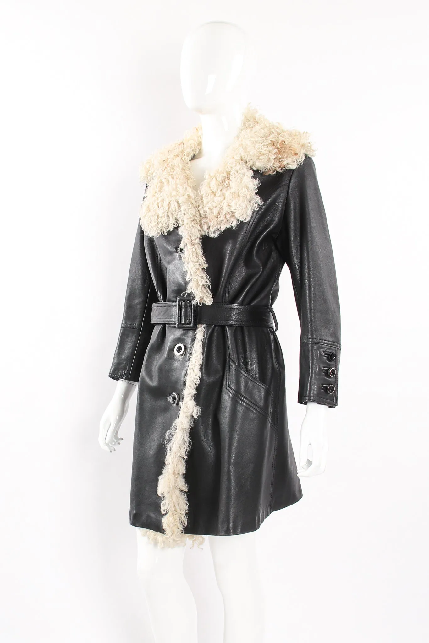 Leather & Lamb Trench Coat