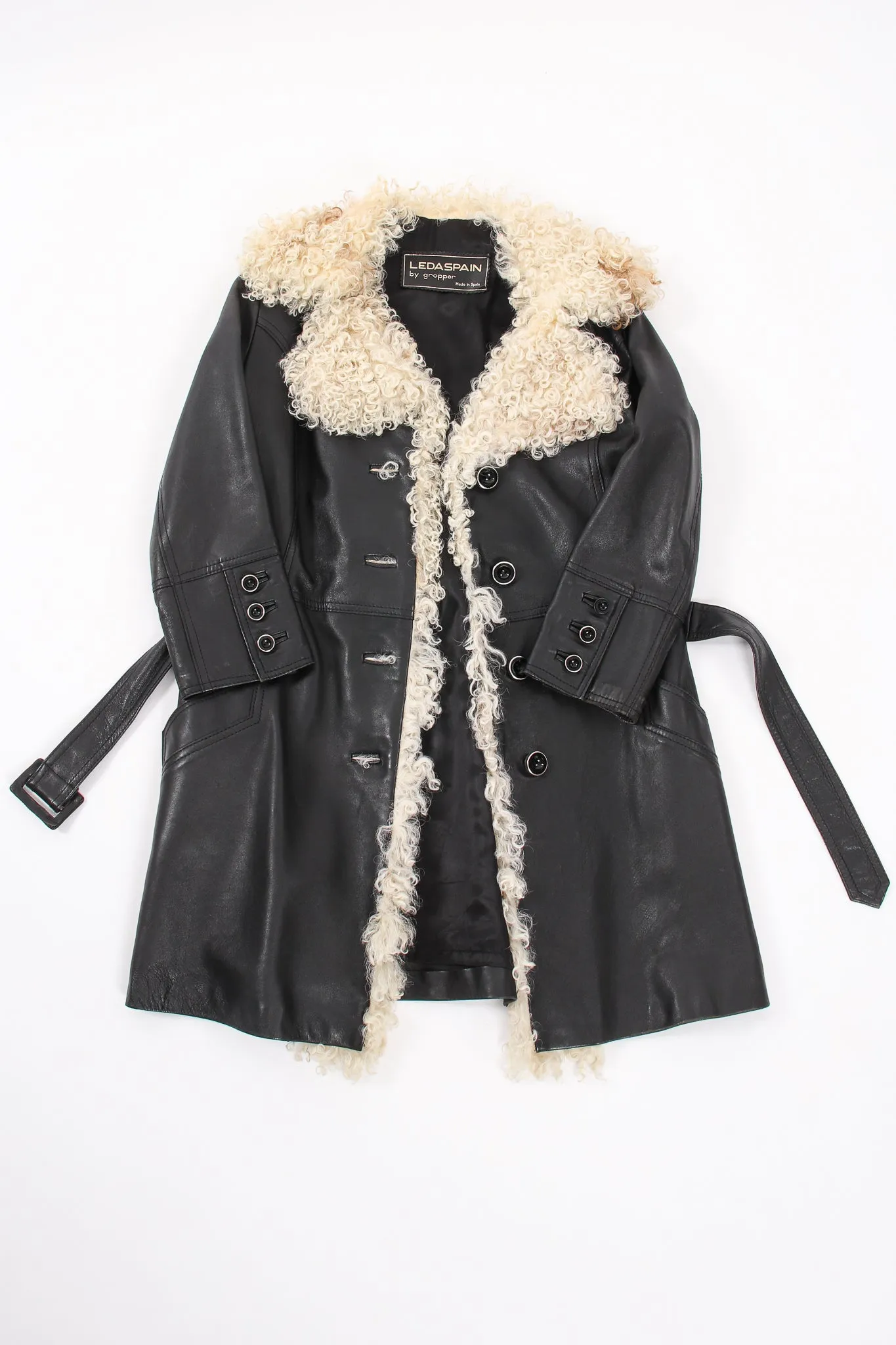 Leather & Lamb Trench Coat