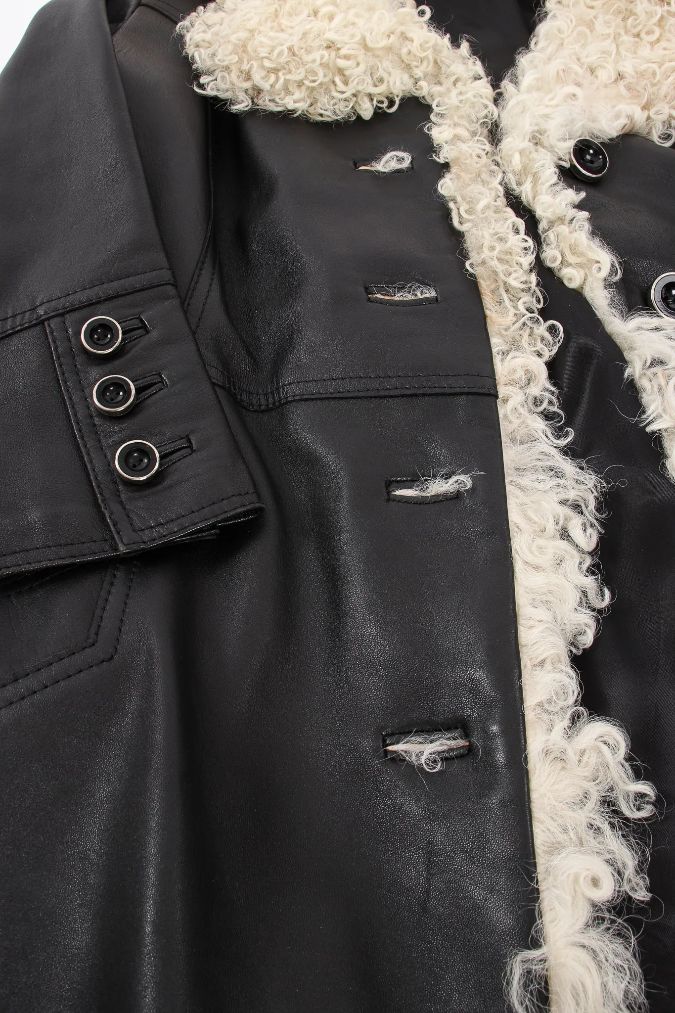Leather & Lamb Trench Coat