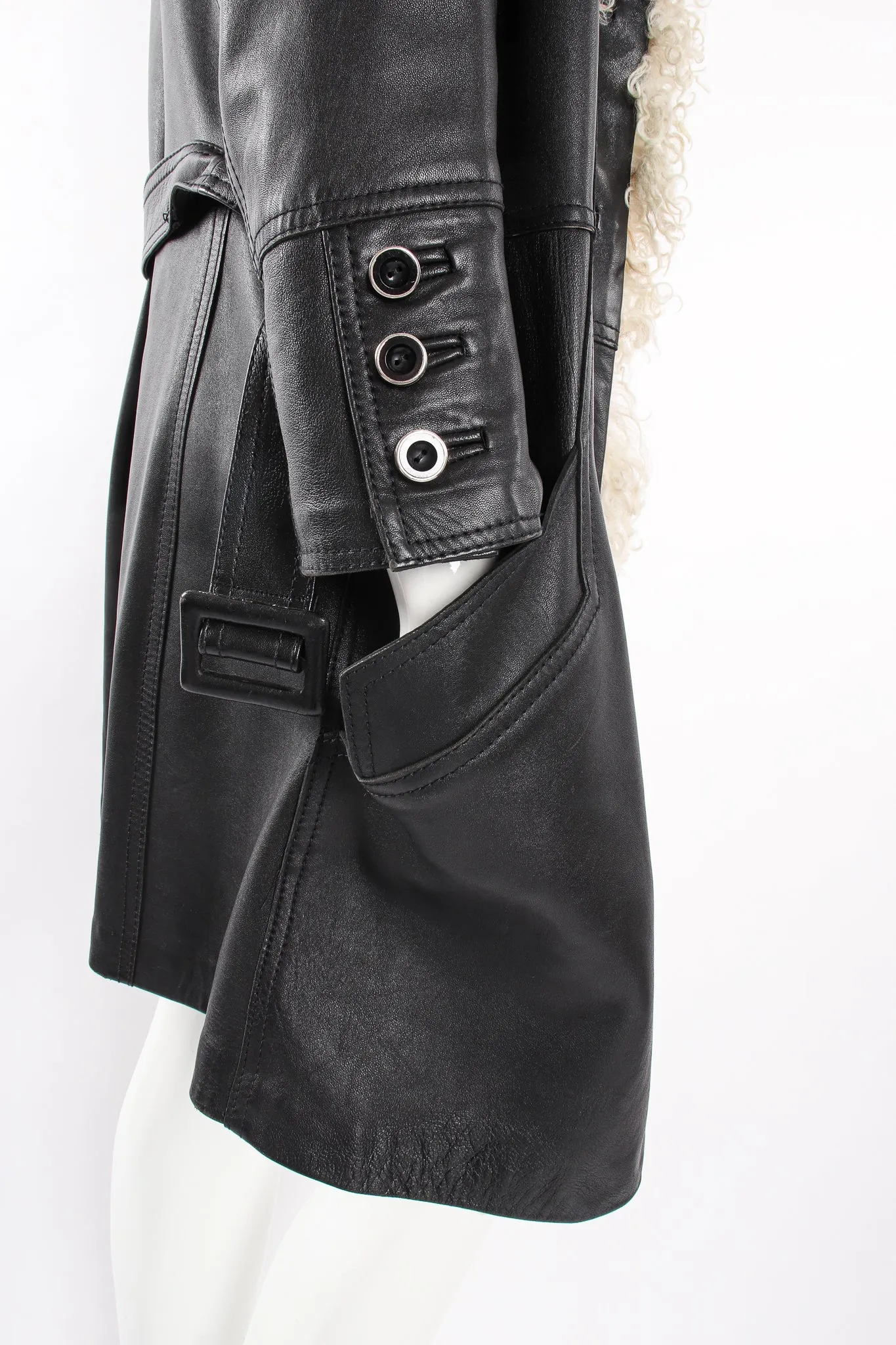 Leather & Lamb Trench Coat