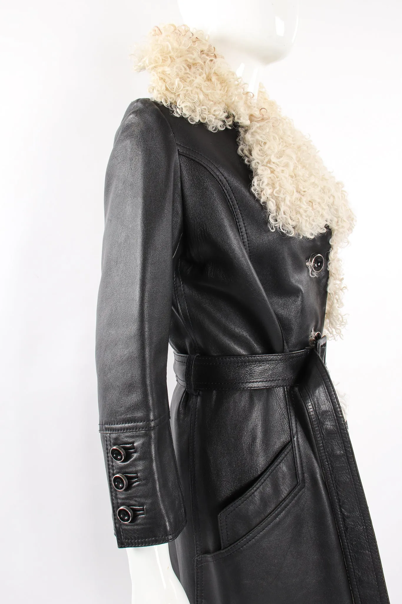 Leather & Lamb Trench Coat