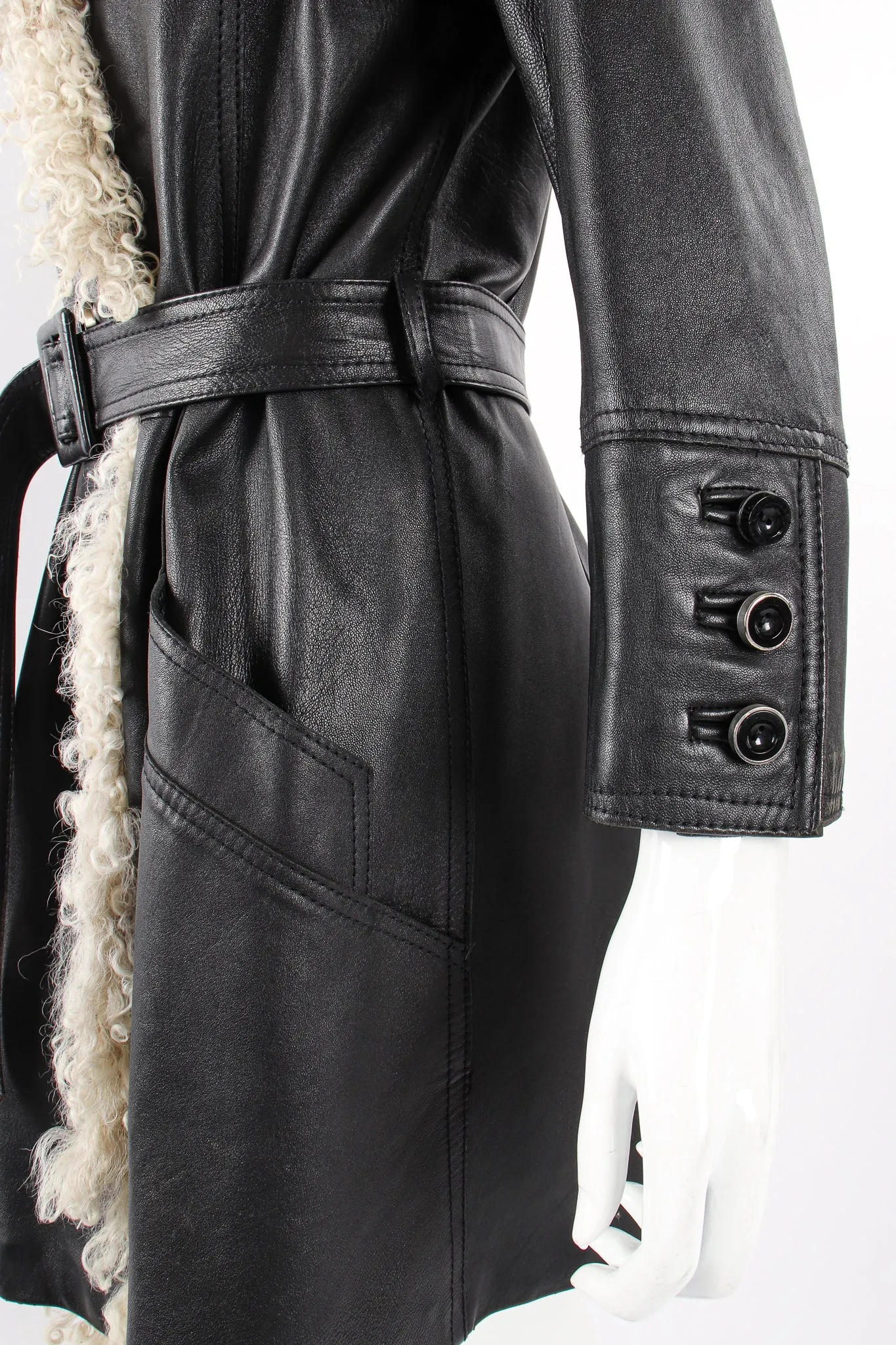 Leather & Lamb Trench Coat