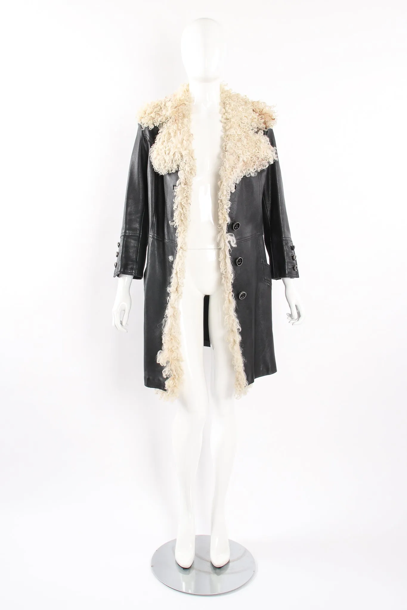Leather & Lamb Trench Coat
