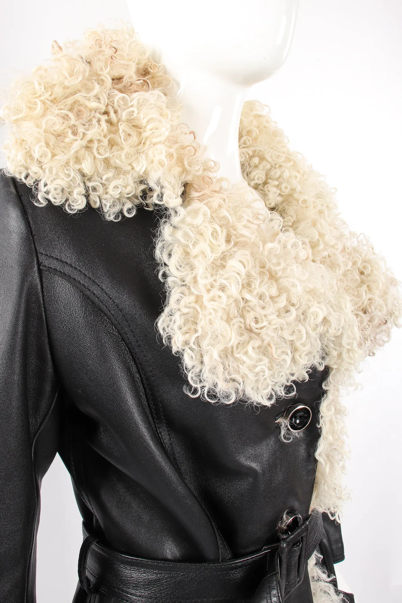 Leather & Lamb Trench Coat