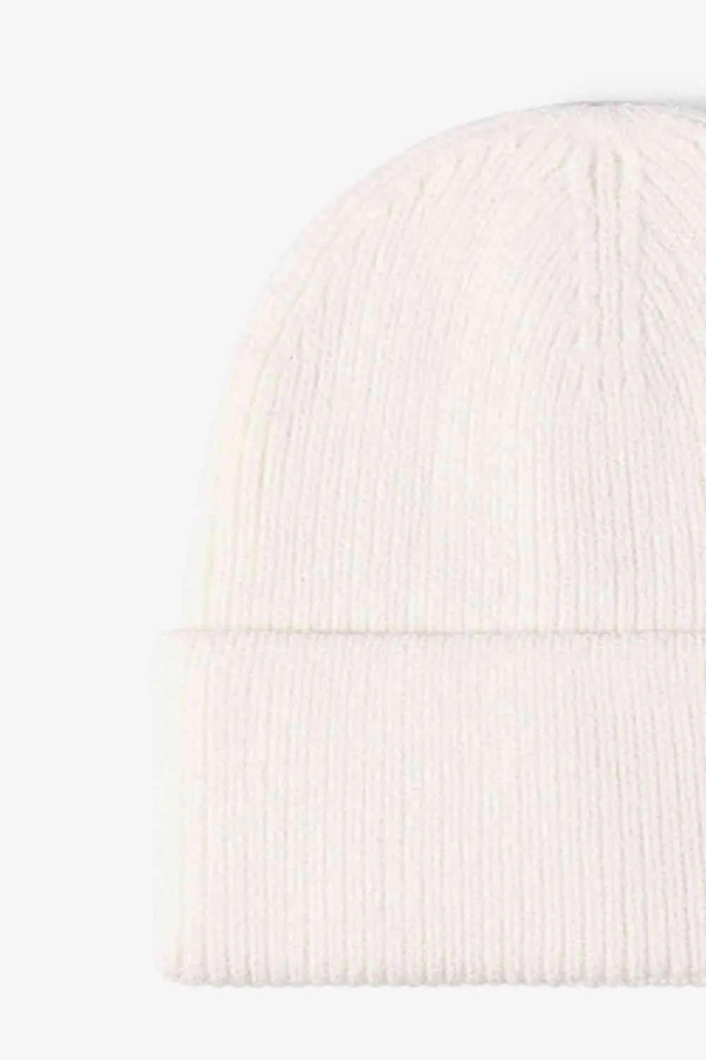 Letter N Patch Cuffed Knit Beanie