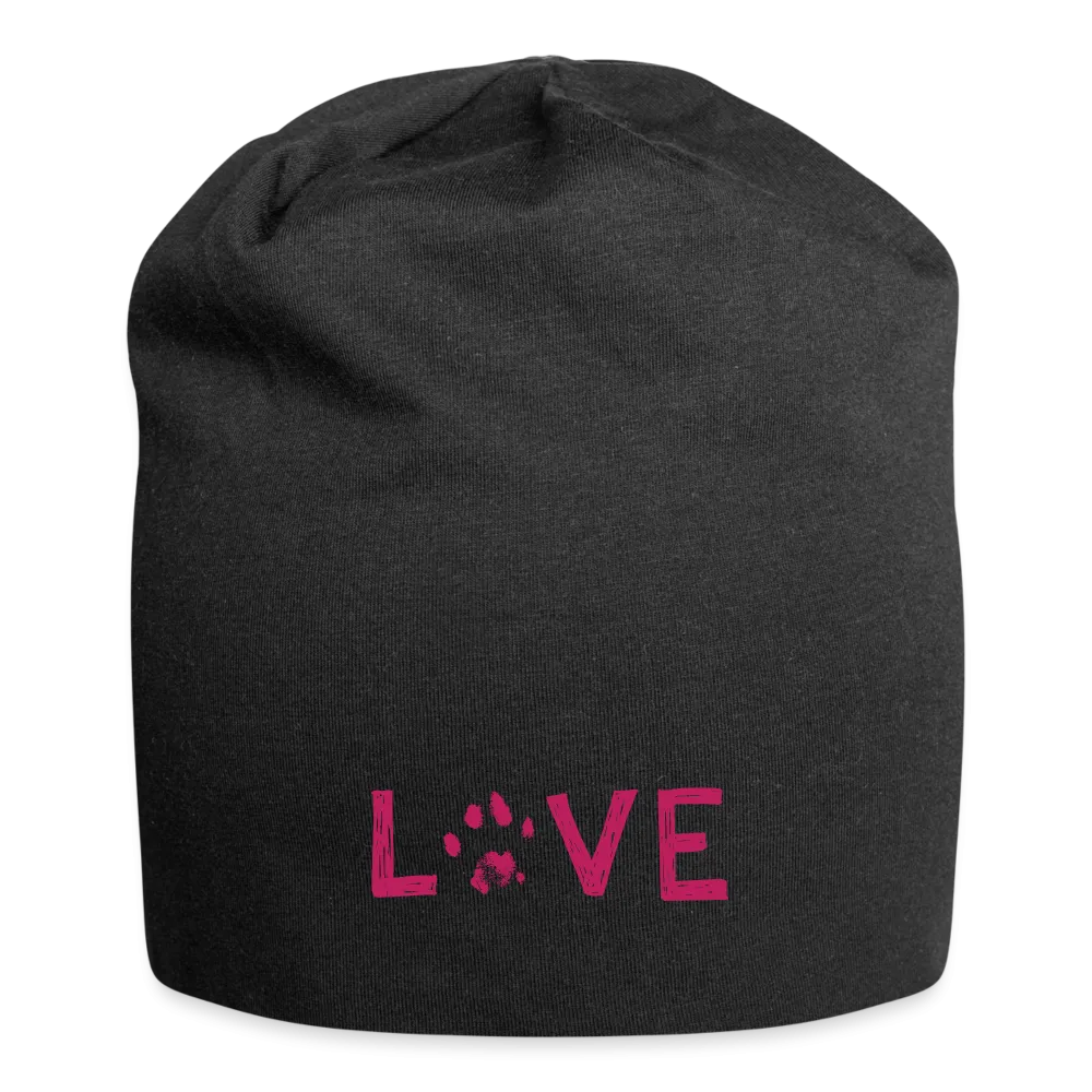 Love Pawprint Jersey Beanie