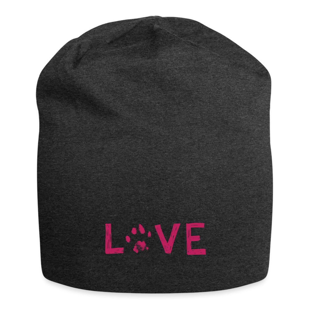 Love Pawprint Jersey Beanie