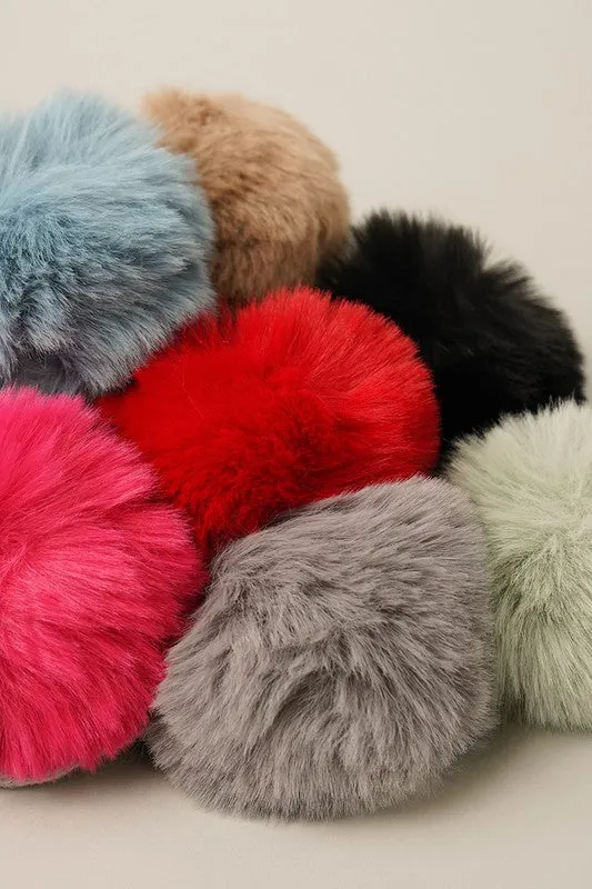 LOVE Ribbed Cuff Knit Beanie Hat w Pom Pom