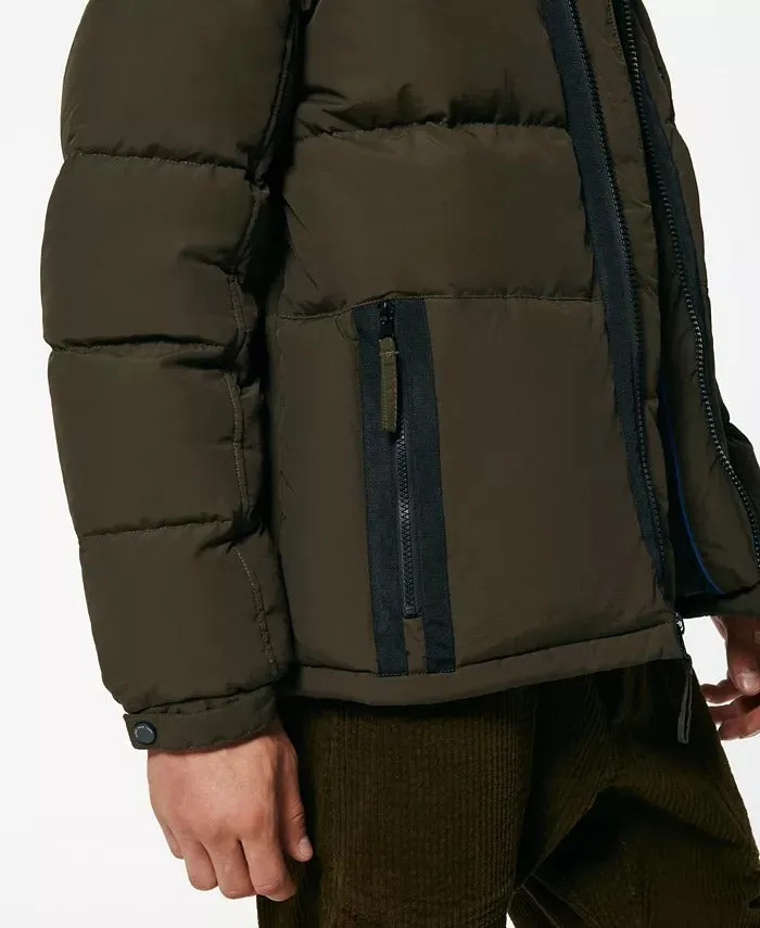 Marc New York Mens Puffer Jacket Coat Large Green Full Zip