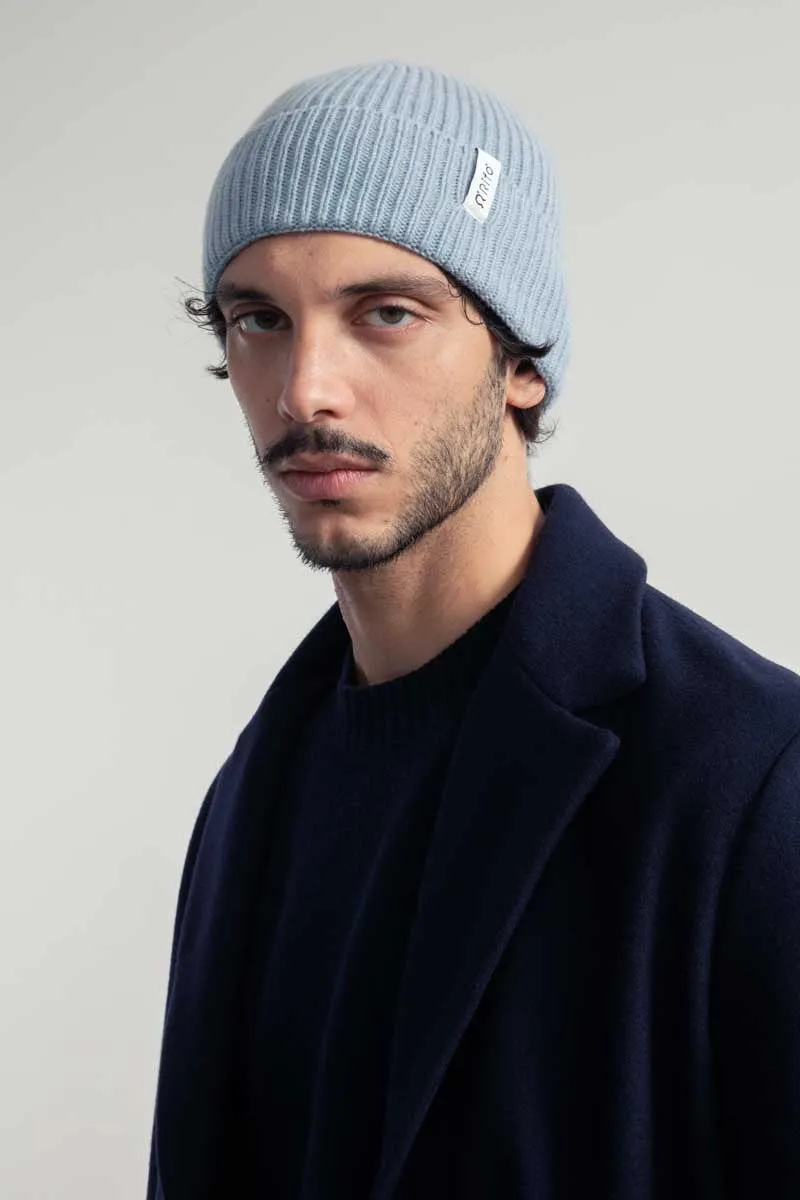 Marcello Unisex Cashmere Beanie Blue