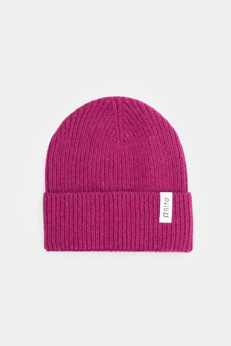 Marcello Unisex Cashmere Beanie Purple