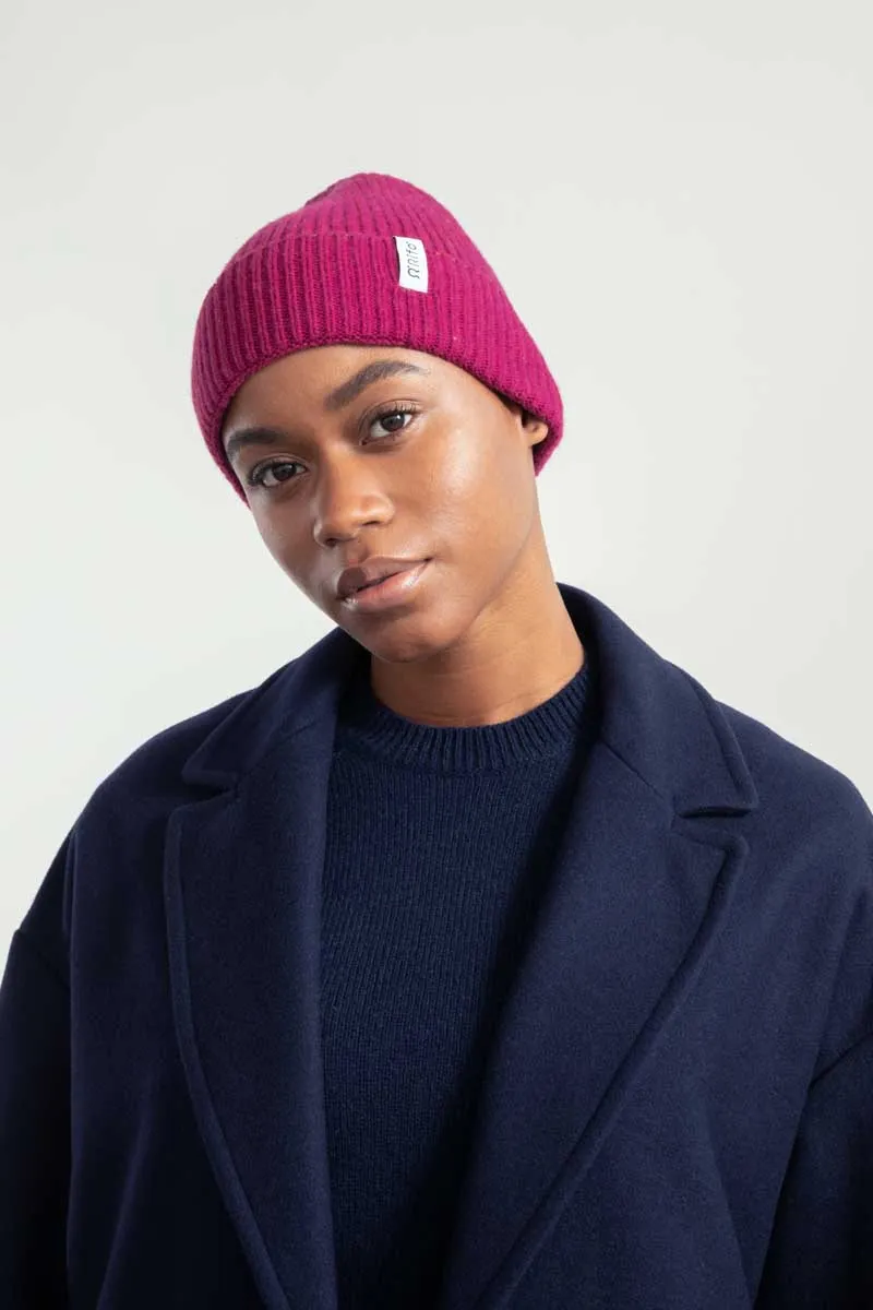 Marcello Unisex Cashmere Beanie Purple