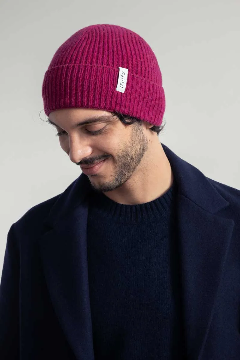 Marcello Unisex Cashmere Beanie Purple