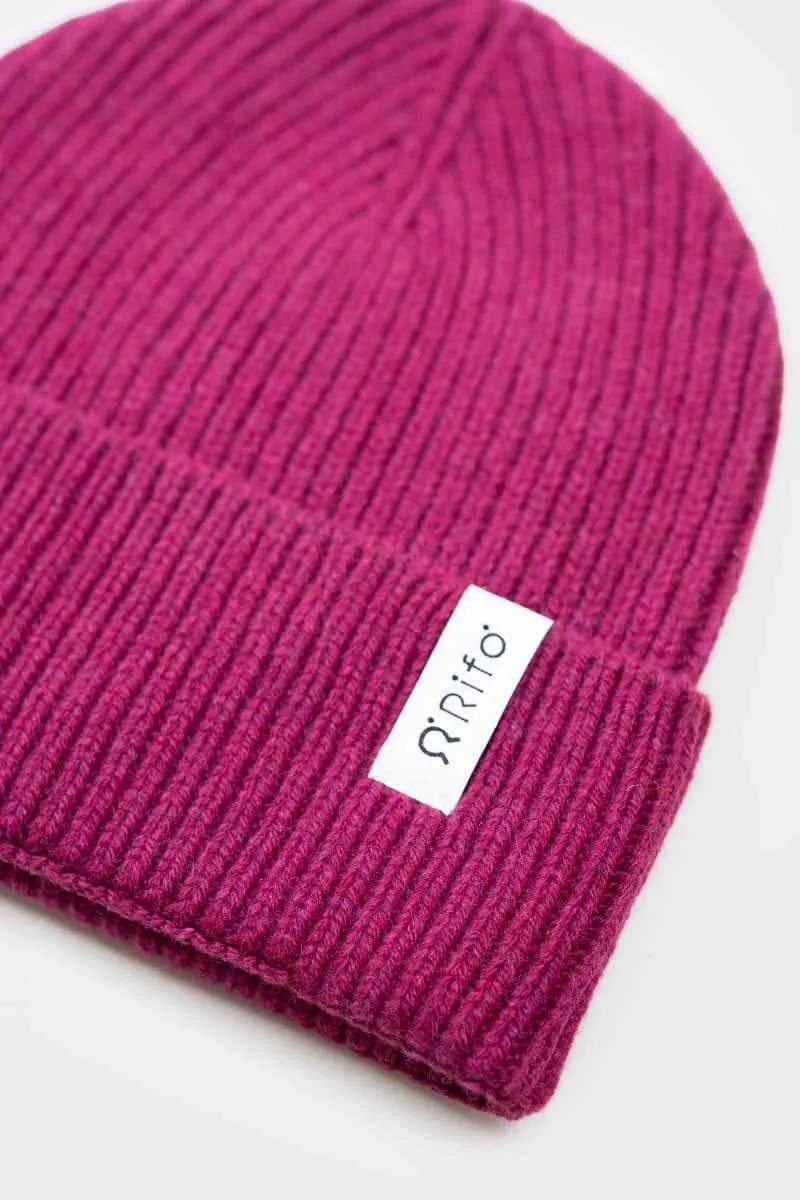 Marcello Unisex Cashmere Beanie Purple