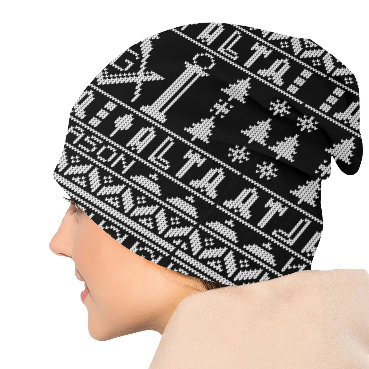 Master Mason Blue Lodge Beanie - Christmas Black & White