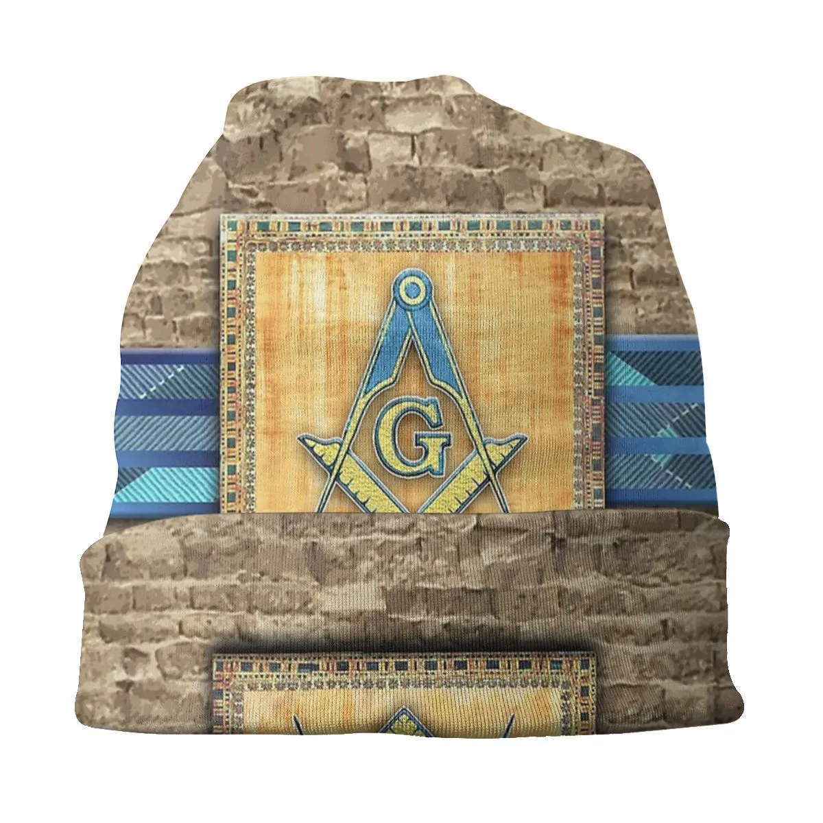Master Mason Blue Lodge Beanie - Egyptian Pyramid