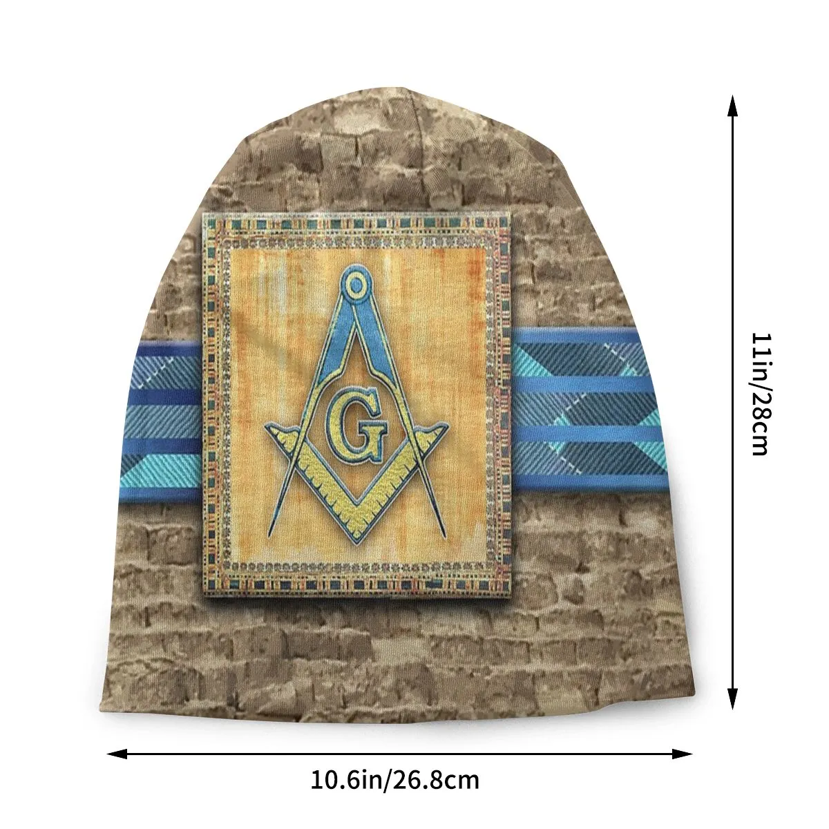 Master Mason Blue Lodge Beanie - Egyptian Pyramid