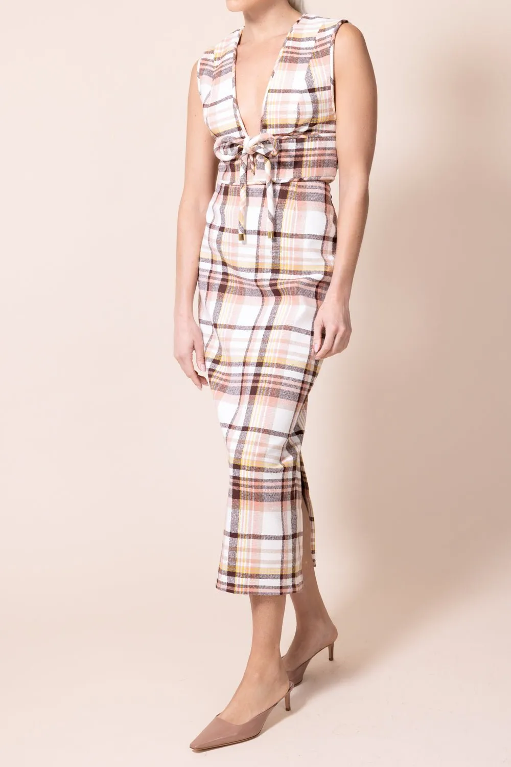 Matchmaker Check Pencil Skirt