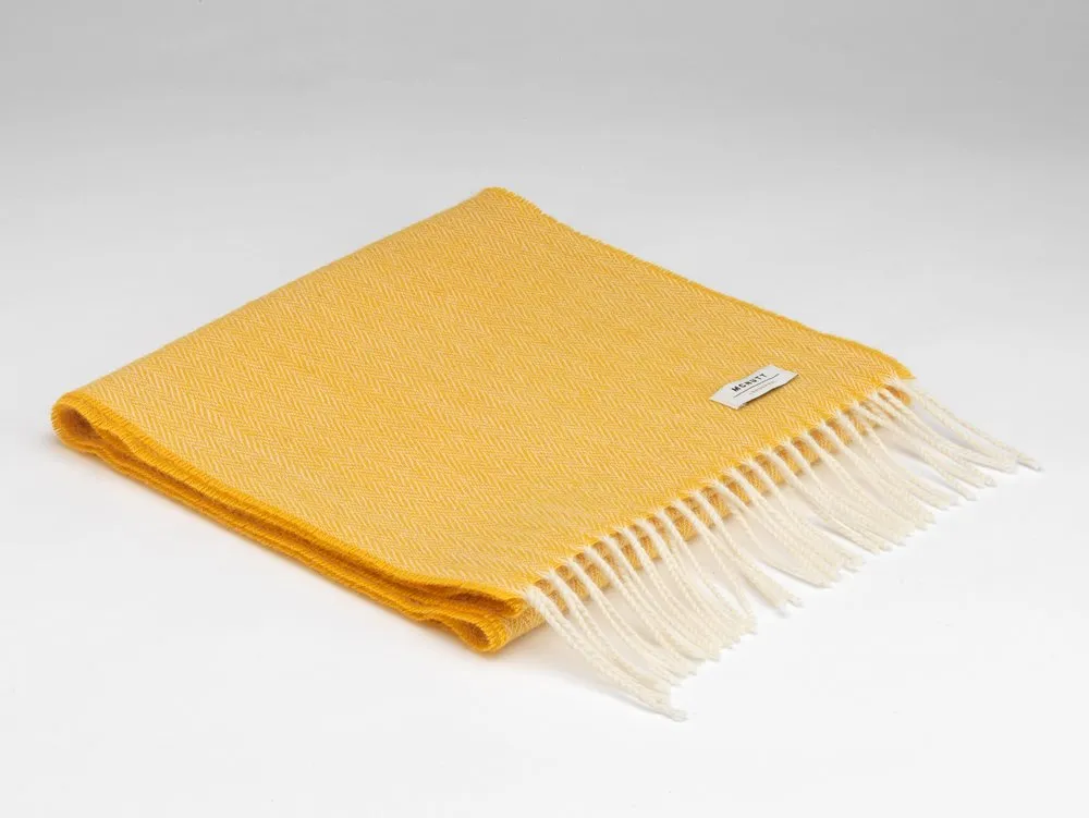 McNutt Of Donegal Sunflower Herringbone Scarf