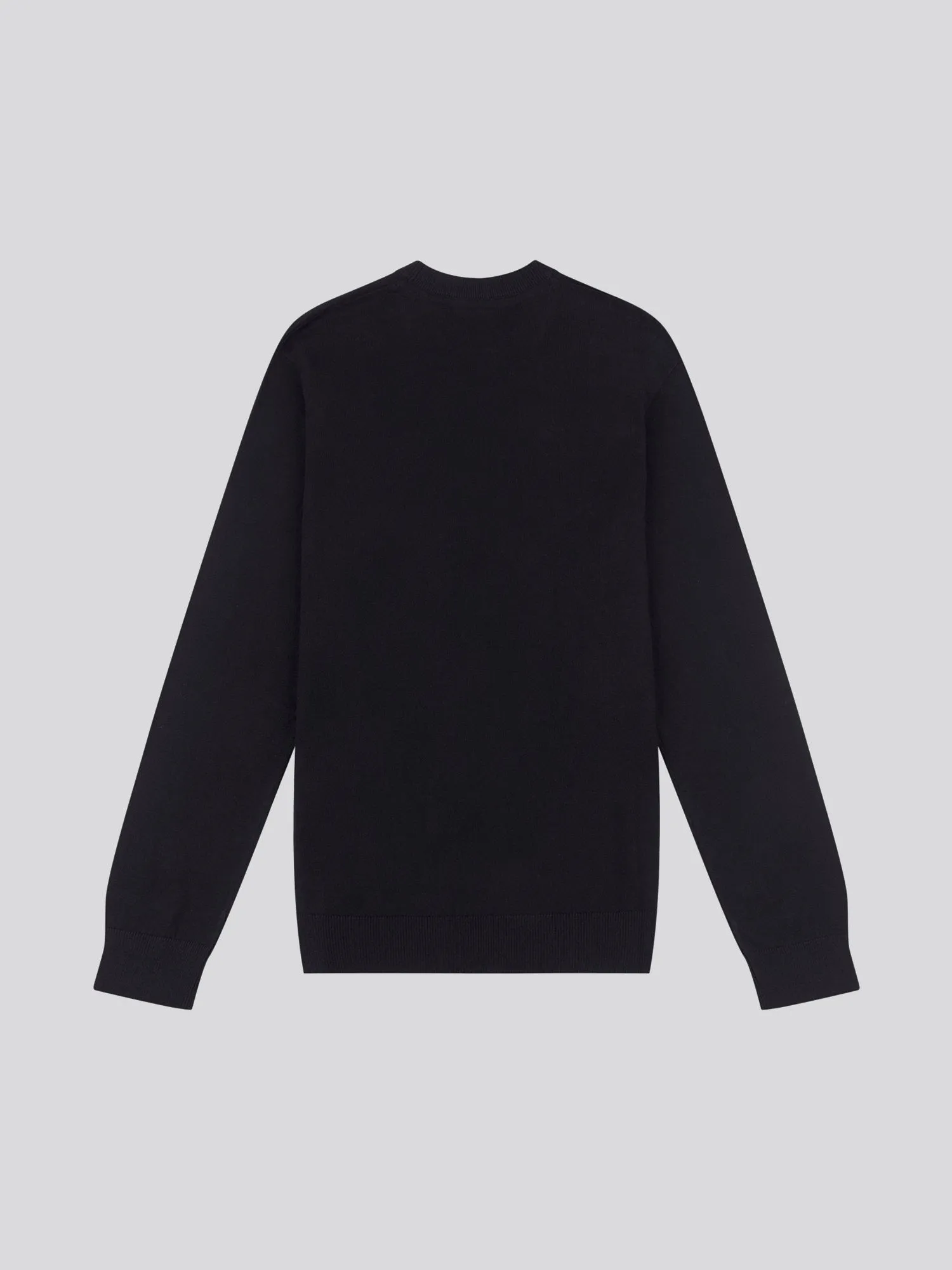 Mens Cotton Crewneck in Black Bright White DHM