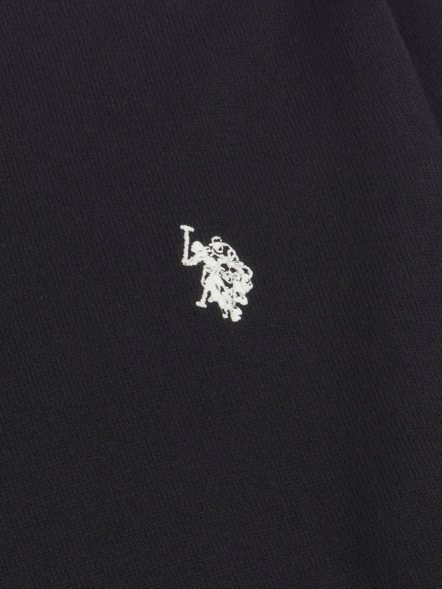 Mens Cotton Crewneck in Black Bright White DHM