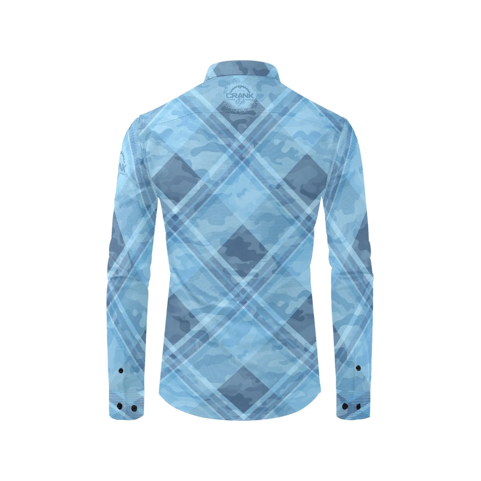 Men's Dusty Blue Camo Long Sleeve MTB Shirt