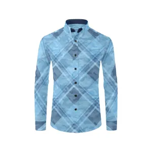 Men's Dusty Blue Camo Long Sleeve MTB Shirt