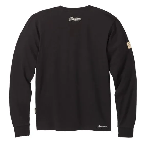 Men's Script Logo Long Sleeve Tee - Black
