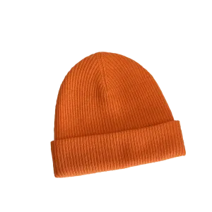 Merino Wool / Cashmere Beanie - Orange