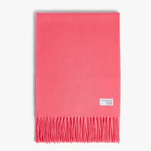 Merino Wool Woven Scarf Coral