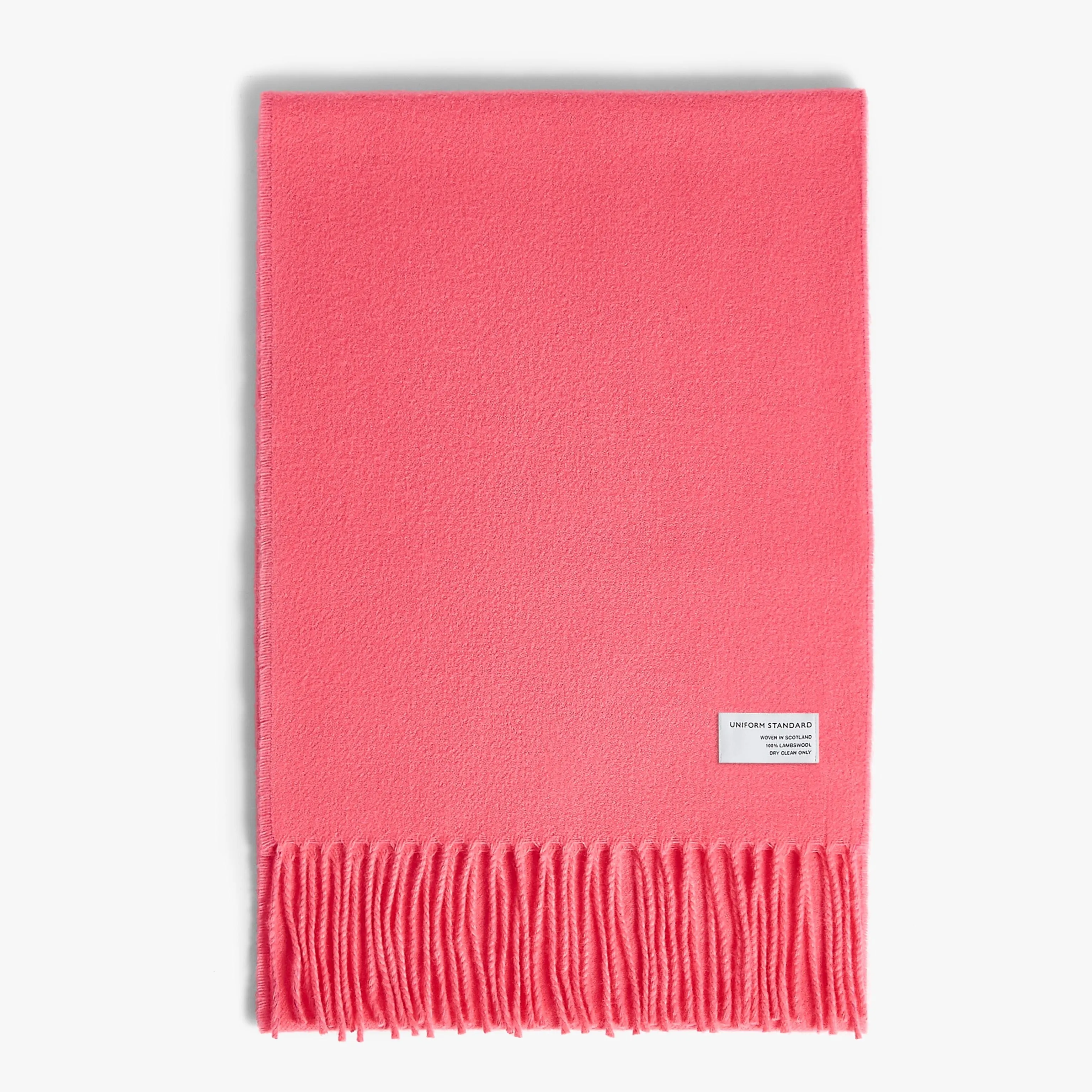 Merino Wool Woven Scarf Coral