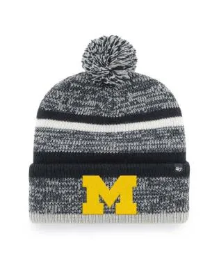 Michigan Wolverines - Navy CFP Bowl ID Northward Cuff Knit Beanie with Pom, 47 Brand