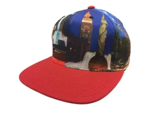 Mitchell & Ness City Scape Multi-Color Adjustable Snapback Flat Bill Hat Cap