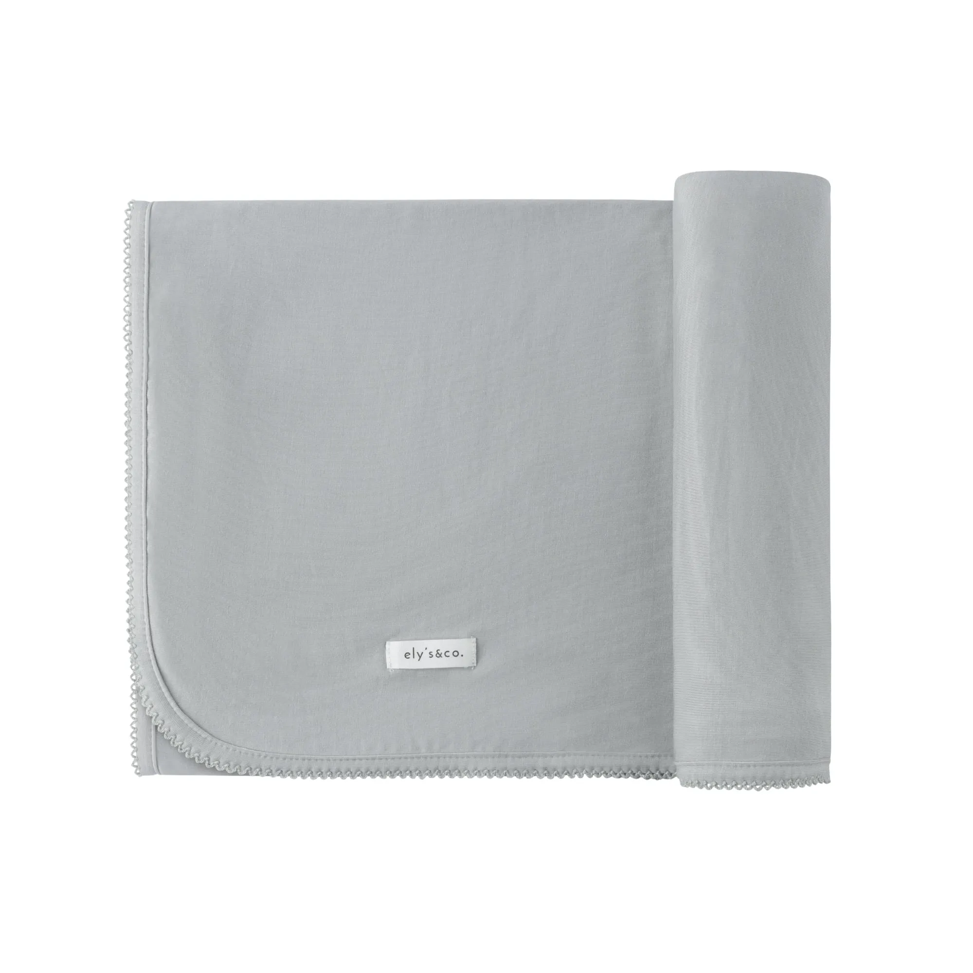 Modal Swaddle & Beanie Set in Gift Box - Dusty Blue