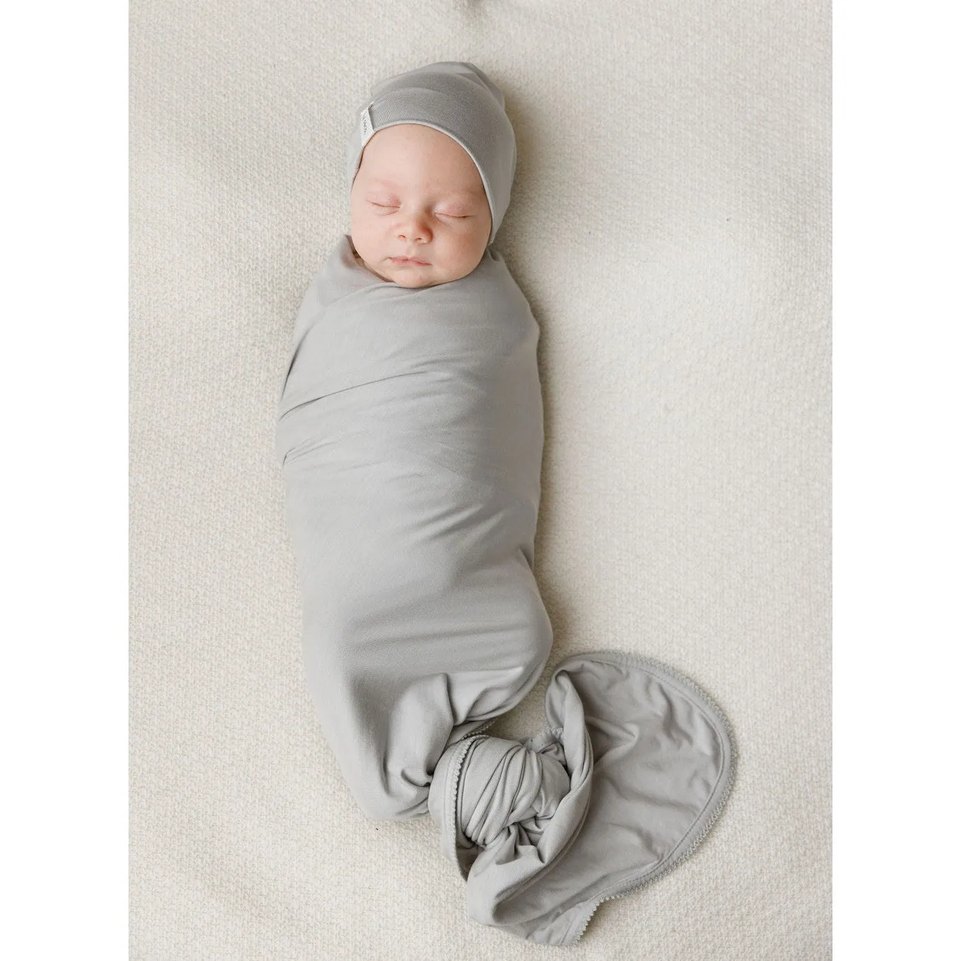 Modal Swaddle & Beanie Set in Gift Box - Dusty Blue