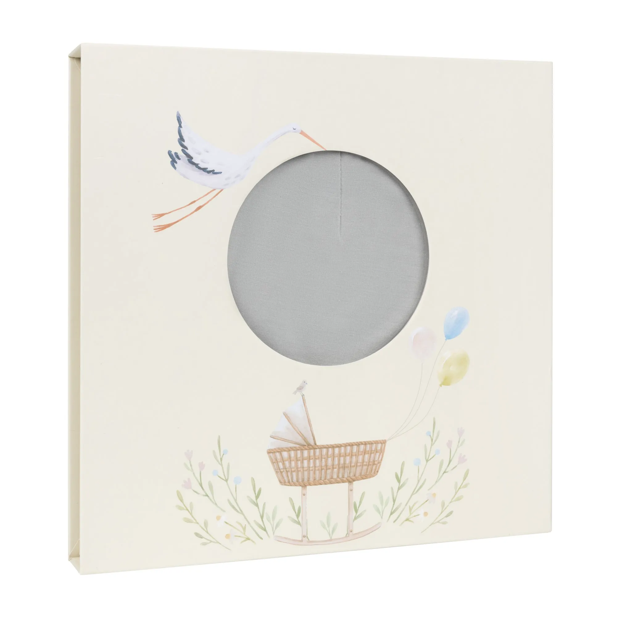 Modal Swaddle & Beanie Set in Gift Box - Dusty Blue