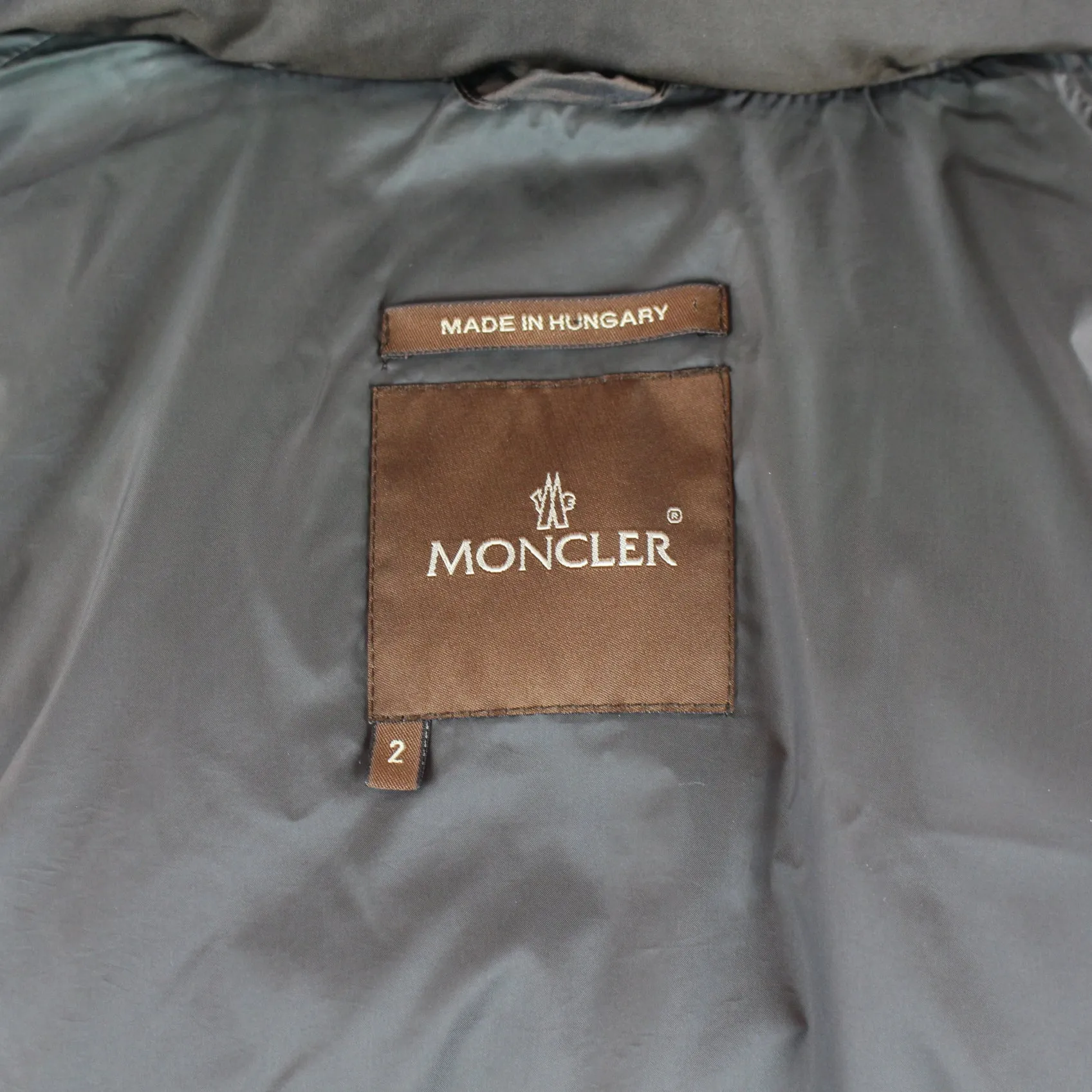 Moncler Down Fur Trim Hooded Coat