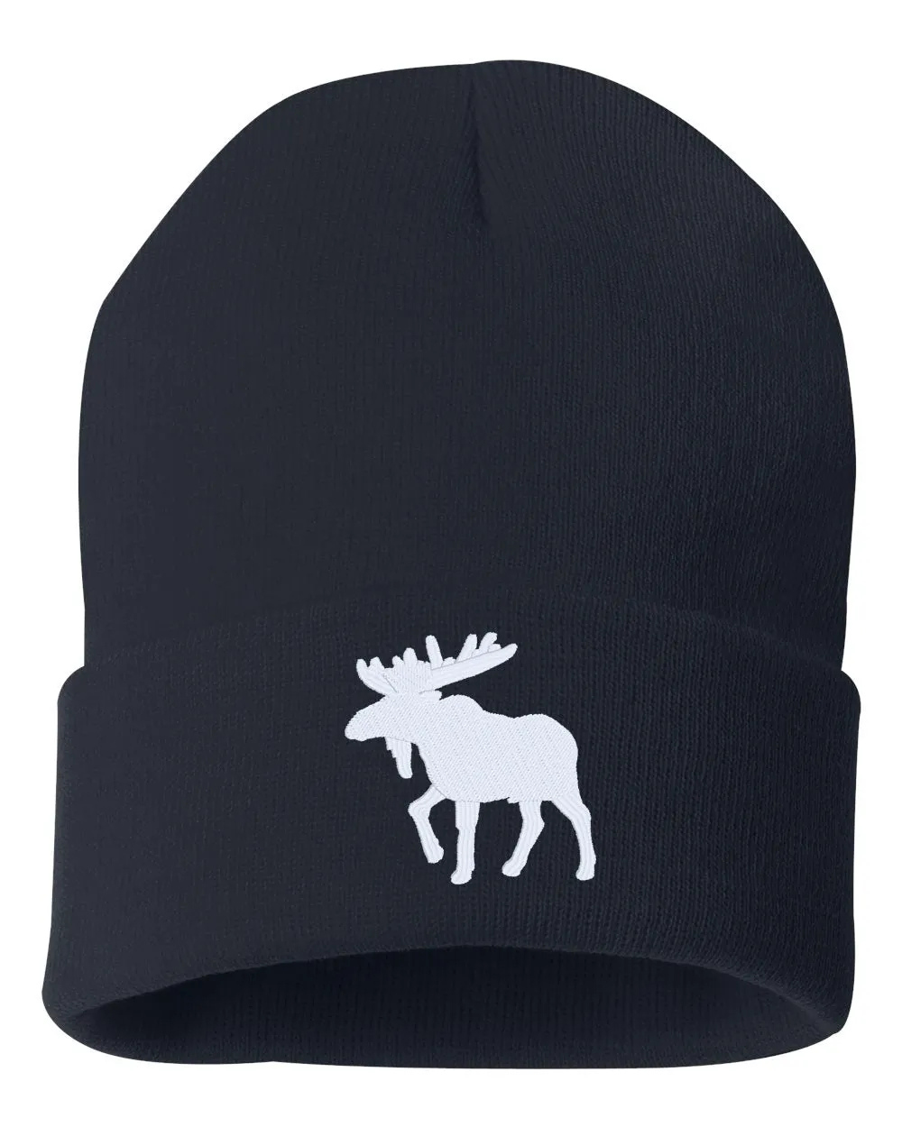MOOSE Embroidered Cuffed Beanie Hat